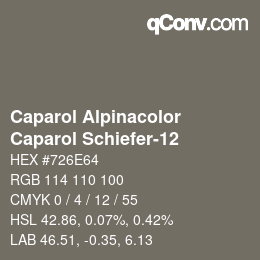 Farbcode: Caparol Alpinacolor - Caparol Schiefer-12 | qconv.com