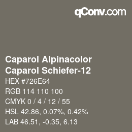 颜色代码: Caparol Alpinacolor - Caparol Schiefer-12 | qconv.com
