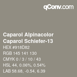 Código de color: Caparol Alpinacolor - Caparol Schiefer-13 | qconv.com