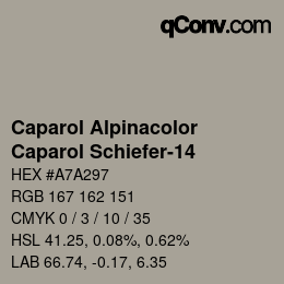 颜色代码: Caparol Alpinacolor - Caparol Schiefer-14 | qconv.com