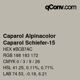 Code couleur: Caparol Alpinacolor - Caparol Schiefer-15 | qconv.com