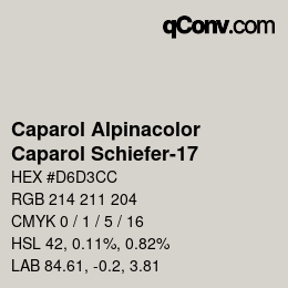 Color code: Caparol Alpinacolor - Caparol Schiefer-17 | qconv.com