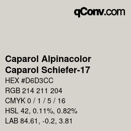颜色代码: Caparol Alpinacolor - Caparol Schiefer-17 | qconv.com