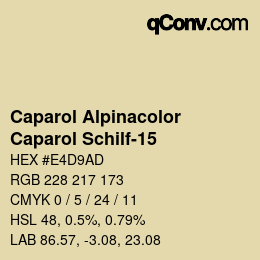 Farbcode: Caparol Alpinacolor - Caparol Schilf-15 | qconv.com