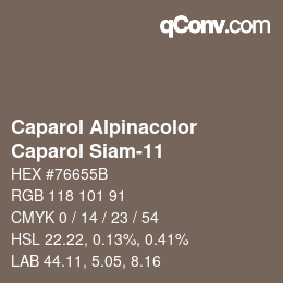 Color code: Caparol Alpinacolor - Caparol Siam-11 | qconv.com