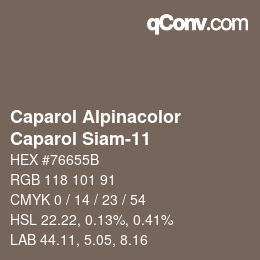 颜色代码: Caparol Alpinacolor - Caparol Siam-11 | qconv.com
