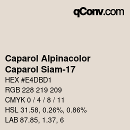 Farbcode: Caparol Alpinacolor - Caparol Siam-17 | qconv.com