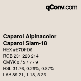 颜色代码: Caparol Alpinacolor - Caparol Siam-18 | qconv.com
