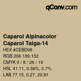 Farbcode: Caparol Alpinacolor - Caparol Taiga-14 | qconv.com