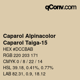 Code couleur: Caparol Alpinacolor - Caparol Taiga-15 | qconv.com