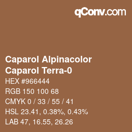 カラーコード: Caparol Alpinacolor - Caparol Terra-0 | qconv.com