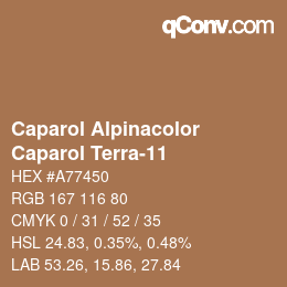 カラーコード: Caparol Alpinacolor - Caparol Terra-11 | qconv.com