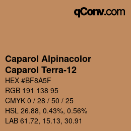 Color code: Caparol Alpinacolor - Caparol Terra-12 | qconv.com