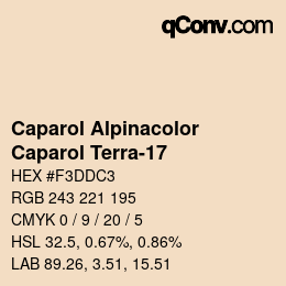 Farbcode: Caparol Alpinacolor - Caparol Terra-17 | qconv.com