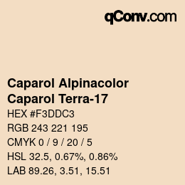 カラーコード: Caparol Alpinacolor - Caparol Terra-17 | qconv.com