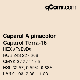 Color code: Caparol Alpinacolor - Caparol Terra-18 | qconv.com