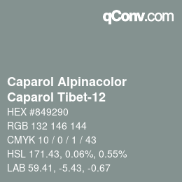 颜色代码: Caparol Alpinacolor - Caparol Tibet-12 | qconv.com