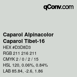 Farbcode: Caparol Alpinacolor - Caparol Tibet-16 | qconv.com