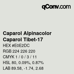 Code couleur: Caparol Alpinacolor - Caparol Tibet-17 | qconv.com