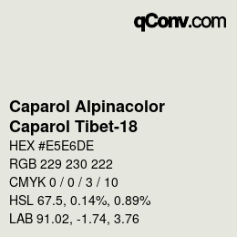 カラーコード: Caparol Alpinacolor - Caparol Tibet-18 | qconv.com