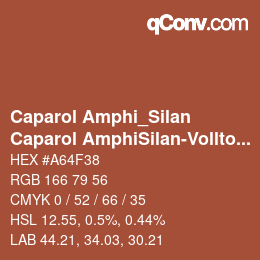 カラーコード: Caparol Amphi_Silan - Caparol AmphiSilan-Volltonfarbe Oxidorange | qconv.com