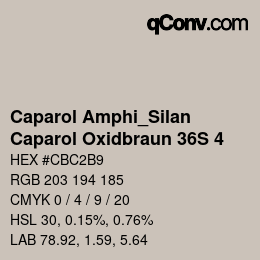 カラーコード: Caparol Amphi_Silan - Caparol Oxidbraun 36S 4 | qconv.com