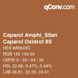 Código de color: Caparol Amphi_Silan - Caparol Oxidrot 8S | qconv.com