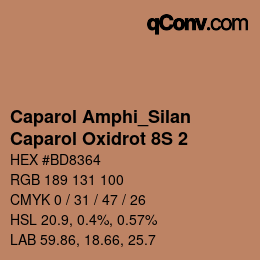 カラーコード: Caparol Amphi_Silan - Caparol Oxidrot 8S 2 | qconv.com