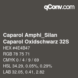 Código de color: Caparol Amphi_Silan - Caparol Oxidschwarz 32S | qconv.com