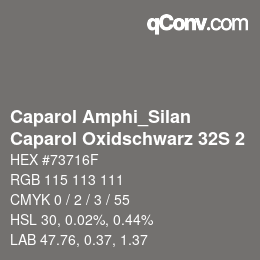 カラーコード: Caparol Amphi_Silan - Caparol Oxidschwarz 32S 2 | qconv.com