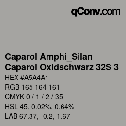 カラーコード: Caparol Amphi_Silan - Caparol Oxidschwarz 32S 3 | qconv.com
