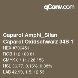 カラーコード: Caparol Amphi_Silan - Caparol Oxidschwarz 34S 1 | qconv.com