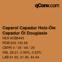 カラーコード: Caparol Capadur Holz-Öle - Capadur Öl Douglasie | qconv.com