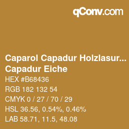 Farbcode: Caparol Capadur Holzlasuren - Capadur Eiche | qconv.com