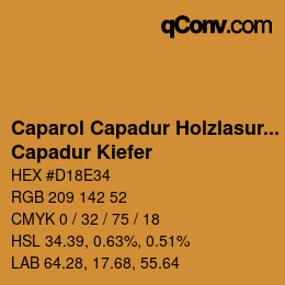 Farbcode: Caparol Capadur Holzlasuren - Capadur Kiefer | qconv.com