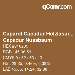 カラーコード: Caparol Capadur Holzlasuren - Capadur Nussbaum | qconv.com