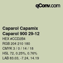 颜色代码: Caparol Capamix - Caparol 900 29-12 | qconv.com