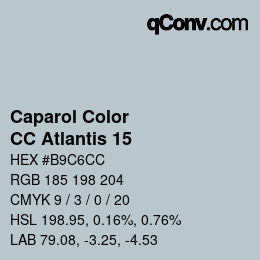 Código de color: Caparol Color - CC Atlantis 15 | qconv.com