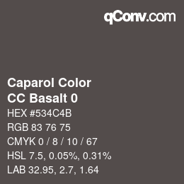 Farbcode: Caparol Color - CC Basalt 0 | qconv.com