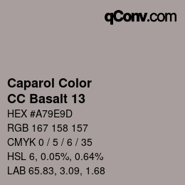 カラーコード: Caparol Color - CC Basalt 13 | qconv.com
