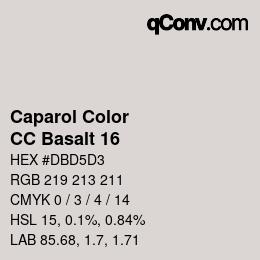 カラーコード: Caparol Color - CC Basalt 16 | qconv.com