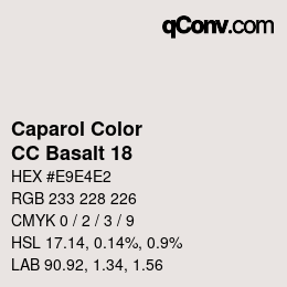 Farbcode: Caparol Color - CC Basalt 18 | qconv.com