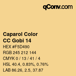 Código de color: Caparol Color - CC Gobi 14 | qconv.com