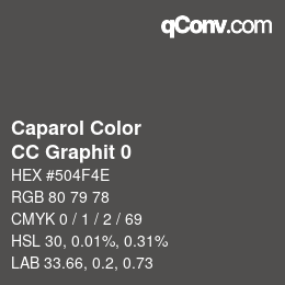 カラーコード: Caparol Color - CC Graphit 0 | qconv.com