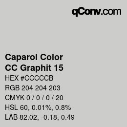 Farbcode: Caparol Color - CC Graphit 15 | qconv.com