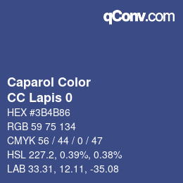 カラーコード: Caparol Color - CC Lapis 0 | qconv.com