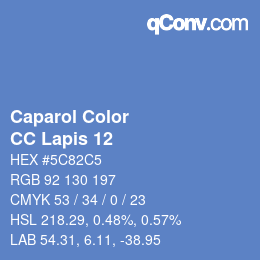 カラーコード: Caparol Color - CC Lapis 12 | qconv.com