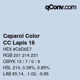 Farbcode: Caparol Color - CC Lapis 16 | qconv.com