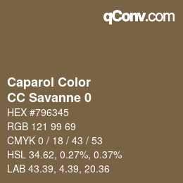 カラーコード: Caparol Color - CC Savanne 0 | qconv.com
