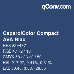 Farbcode: CaparolColor Compact - AVA Blau | qconv.com